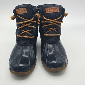 Sperry Black and Tan Rain & Snow Boots Waterproof Design